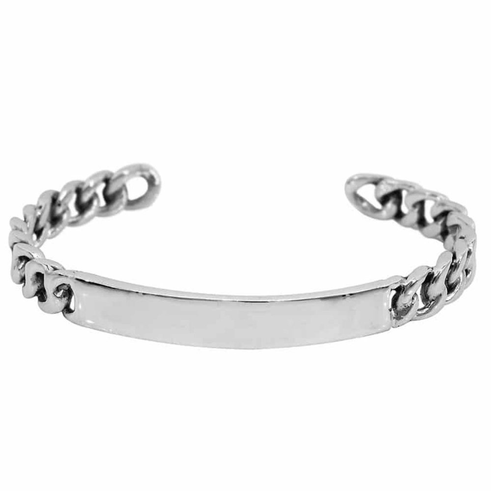 Sterling Silver ID Bangle